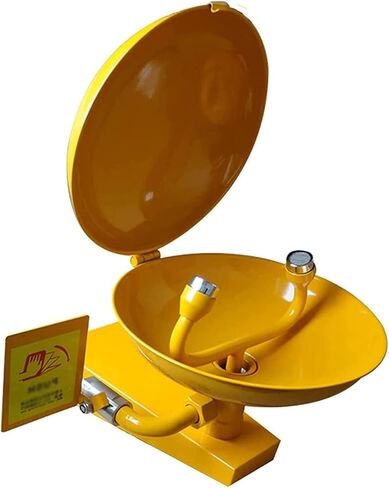 Wall Mounted Emergency Eyewash Station Eyewasher with Protective Cover, Easy to Install Double Mouth Eye Washer Used in Factories, Laboratories, Etc in Kuwait