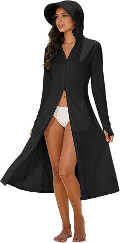 Cromoncent Women's Upf 50+ Swimsuit تستر على SPF خفيفة الوزن SPF حماية الشمس الطويلة in Saudi Arabia