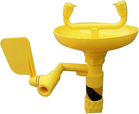 Vertical Eyewash, Emergency Shower Eyewash, Double Nozzle Carbon Steel Abs Coating, for Factory, Laboratory in Kuwait