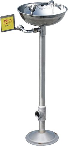 Emergency Spray Eyewash Double Nozzle Vertical Eye Wash Station, Safe Cleaning Equipment for Power Station Chemical in Kuwait