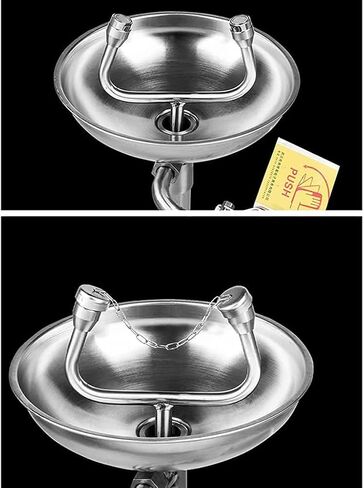Eye Wash Station Eyewash Station Stainless Steel Eyewash, Vertical Type Emergency Eyewash Gentle Flow Water Double Nozzle for Factory Power Station Chemical E in Kuwait