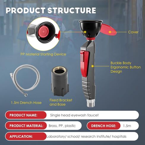 Portable Emergency Eyewash Station Handheld Eye Wash Station Temporary Rescue Equipment, Eye Flush Shower for Lab and Industrial Use in Kuwait