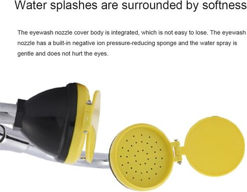 Wall Mounted Eyewash Station Emergency Eye Face Washing Sink Plumbing Connection 304 Stainless Steel Yellow in Kuwait