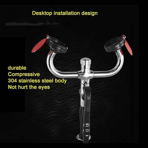 Emergency Eyewash Station Emergency Eye Washer Dual Head Emergency Eyewash Station Handheld Eyewash Drench Hose Unit Spray Water Type Wall-Mounted Head Face F in Kuwait