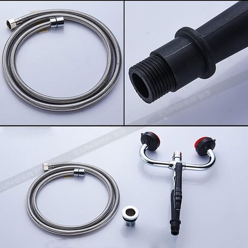 Emergency Eyewash Station Emergency Eye Washer Dual Head Emergency Eyewash Station Handheld Eyewash Drench Hose Unit Spray Water Type Wall-Mounted Head Face F in Kuwait