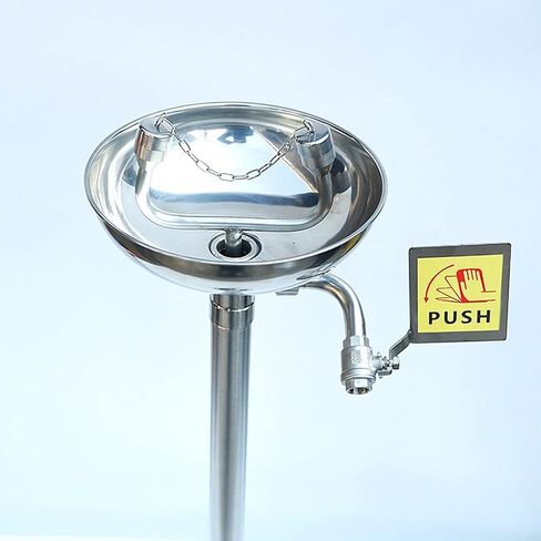 Vertical Eyewasher, Double Nozzle Cleaning Equipment, Easy and Convenient, Emergency Eyewash Station for Factory, Laboratory in Kuwait