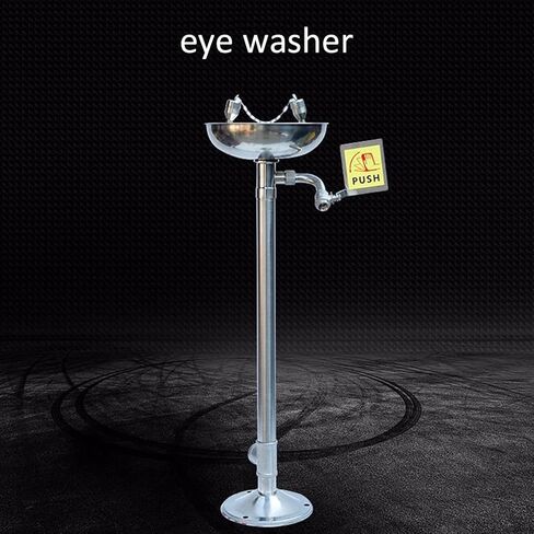 Vertical Eyewasher, Double Nozzle Cleaning Equipment, Easy and Convenient, Emergency Eyewash Station for Factory, Laboratory in Kuwait