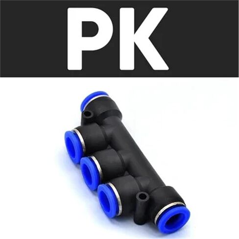 Pneumatic Air Fittings Quick Release Connectors PK 6mm 8mm 10mm 12mm Plastic 5 Ways Hose Fitting Parts 1Pcs(8mm) in Saudi Arabia