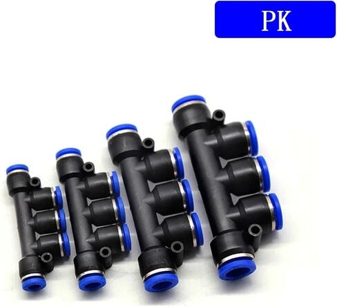 Pneumatic Air Fittings Quick Release Connectors PK 6mm 8mm 10mm 12mm Plastic 5 Ways Hose Fitting Parts 1Pcs(8mm) in Saudi Arabia
