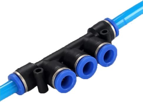 Pneumatic Air Fittings Quick Release Connectors PK 6mm 8mm 10mm 12mm Plastic 5 Ways Hose Fitting Parts 1Pcs(8mm) in Saudi Arabia
