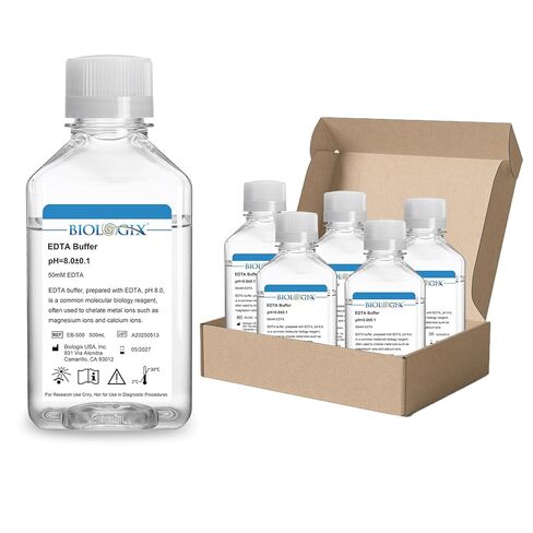 EDTA Buffer، 500 مل مخلبي معدني محب للماء للمختبر، كاشف البيولوجيا الجزيئية 8.0pH، يستخدم لخلب الأيونات المعدنية in Saudi Arabia