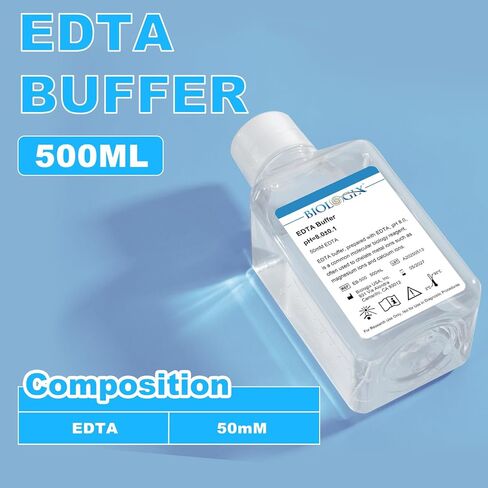 EDTA Buffer, 500ml Hydrophilic Metal Chelator for Laboratory, 8.0pH Molecular Biology Reagent, Used to Chelate Metal Ions in Saudi Arabia
