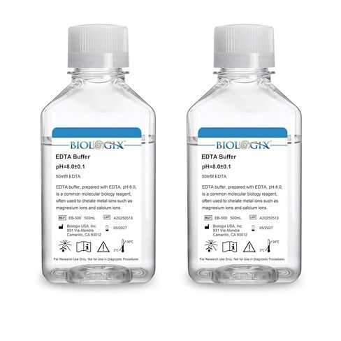 EDTA Buffer, 500ml Hydrophilic Metal Chelator for Laboratory, 8.0pH Molecular Biology Reagent, Used to Chelate Metal Ions in Saudi Arabia