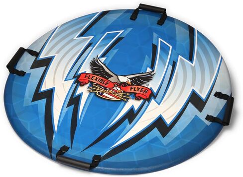 Flexible Flyer Giant 2-Person Foam Saucer Sled for Kids and Adults - 38" Large Round Foam Sledding Disc Winter Slider with Handles, Extremely Lightweight, Blue in Saudi Arabia