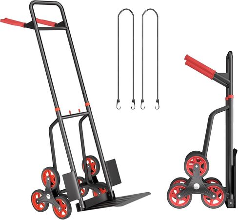 Stair Climbing Cart, 440 lbs Capacity Stair Climber Dolly, Hand Truck with Stair-Climbing Wheels & One-Touch Retractable Handle, Thickened Upgraded Steel Tube Folding Stair Climbing in Saudi Arabia