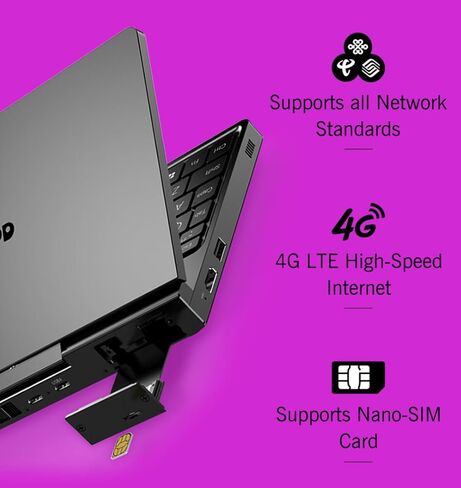 GPD Pocket 4 Mini Laptop 8.8" Touch Screen Aluminum Shell UMPC Win 11 Home OS AMD Ryzen AI 9 HX 370 32GB/2TB (Amber Black) in Kuwait