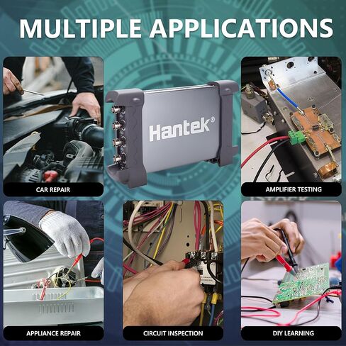 راسم الذبذبات Hantek، راسم الذبذبات 4CH، راسم الذبذبات الرقمي USB PC 250 ميجاهرتز، 200MSa/s DDS مولد الموجي التعسفي، مع واجهة USB 2.0 Hantek 6254BD in Kuwait