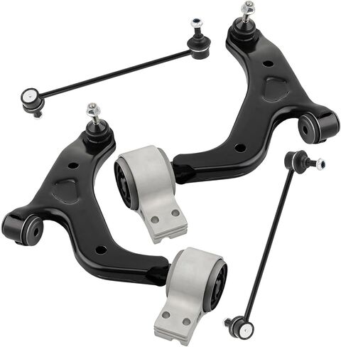 Detroit Axle - Front 4pc Control Arms for 99-04 Jeep Grand Cherokee 1999 2000 2001 2002 2003 2004, 4 Upper & Lower Control Arms Assembly Set Replacement in Saudi Arabia