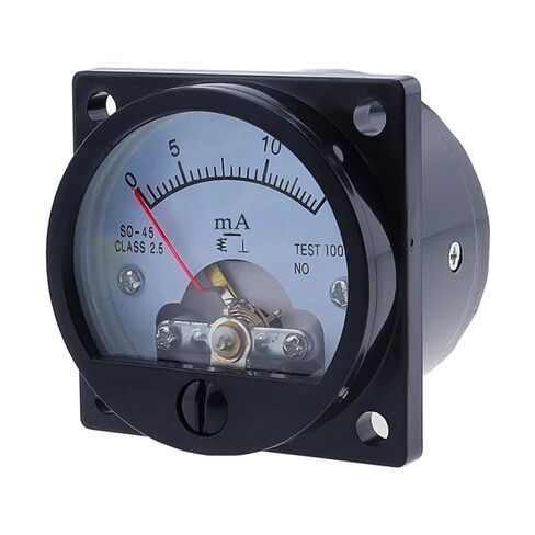 2.5 Accuracy 0-100mA Ammeter SO-45 Class Round Analog Panel Meter Black DC 0-10mA 1Pcs(150MA) in Saudi Arabia