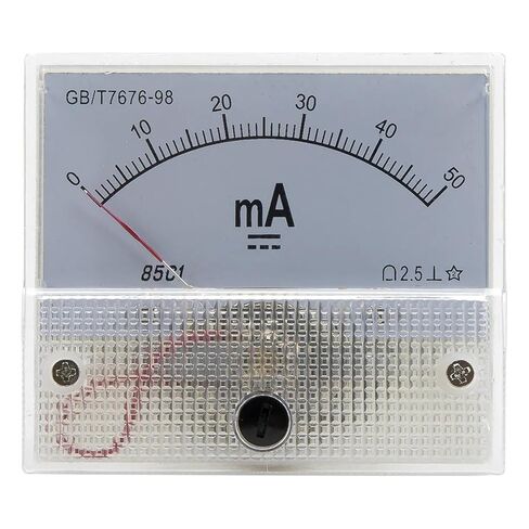 85C1-MA DC Pointer Ammeter Current Meter 1mA 20mA 30mA 50mA 100mA 200mA 300mA 500mA 85C1 Analog AMP 64 * 56mm Size 1Pcs(20mA) in Saudi Arabia