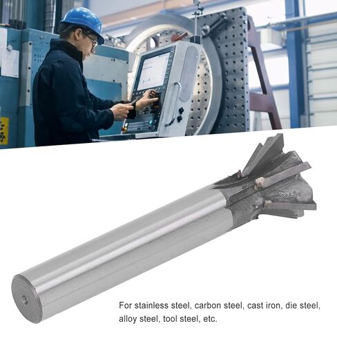 60 Degree Dovetail Cutter 6 Flute Carbide Slotting Milling Cutter with Straight Shank 30mm Blade for Stainless Steel Carbon Steel Cast Iron Alloy Steel Tool Steel Non Ferrous in Saudi Arabia