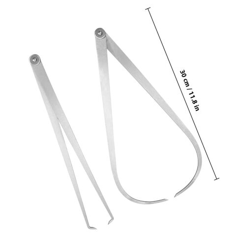 Garneck 2Pcs Dual-Use Caliper Measuring Tool for Men Women Rust-Resistant Steel Distance Gauge for Inner Outer Measurement in Saudi Arabia
