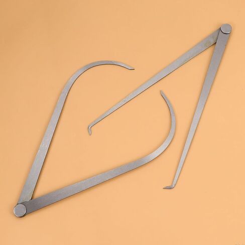 2Pcs Steel Measuring Calipers Internal External Measuring Tool for DIY Precision Measurement in Saudi Arabia