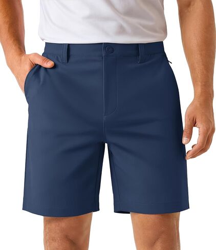 شورتات غولف Magcomsen للرجال 7 "سراويل غير رسمية خفيفة الوزن الجافة السريعة مع 6 جيوب فستان المشي لمسافات طويلة in Kuwait