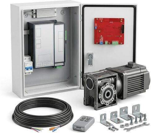 Industrial High Speed Servo Motor System Kit, Automatic PVC Fast Door Operator with Worm Gear Reducer and Controller for Warehouse Doors (0.55KW | 10㎡ Door) in Saudi Arabia