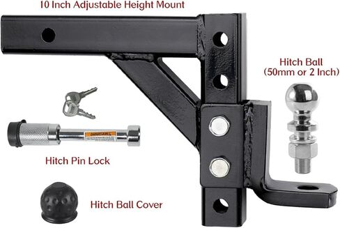 Adjustable 4 Level Trailer 10 Inch Drop Hitch Ball Mount Tow for 2 Inch Receiver RV Parts Camper Caravan Accessories in Saudi Arabia