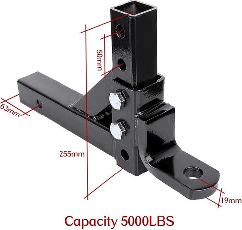 Adjustable 4 Level Trailer 10 Inch Drop Hitch Ball Mount Tow for 2 Inch Receiver RV Parts Camper Caravan Accessories in Saudi Arabia