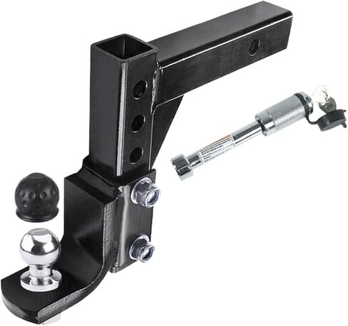 10 Inch Adjustable 4 Level Trailer Drop Hitch Ball Mount Tow for 2 Inch Receiver with 50mm Ball RV Parts Camper Caravan Access(Set with 50mm Ball) in Saudi Arabia