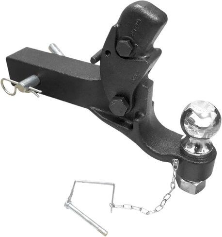 Heavy Duty Cap 8 TON 2 Inch Ball Shart Shank 1 Hole Combo Pintle Hook Receiver Arm Hitch Towing 4WD Truck Trailer Parts in Saudi Arabia