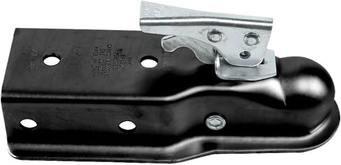 Black Straight Tongue Trailer Coupler for 2" Hitch Ball with 3" Channel Width Coupling RV Parts Camper Caravan Accessories in Saudi Arabia