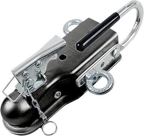 Black Straight Tongue Trailer Coupler for 2" Hitch Ball with 3" Channel Width Coupling RV Parts Camper Caravan Accessories in Saudi Arabia
