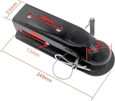 1.5TON Trailer Coupler 2 X 2 Hitch Ball Coupling Straight Tongue RV Parts Camper Caravan Accessories in Saudi Arabia