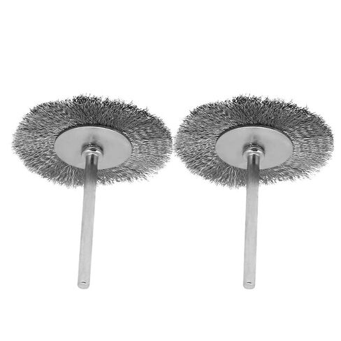 Steel Wire Polishing Brush Set 10 Pcs Premium Durable Flat Type Mini Polishing Brushes for Metal Rust Removal Alloy Shank 25mm 38mm (Wire Brush Plane 3*38) in Saudi Arabia