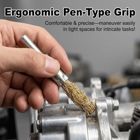 فرشاة سلكية مجعدة من الفولاذ المطلي بالنحاس، أداة متعددة الاستخدامات لإزالة الصدأ والطحن وتلميع الأسطح ضرورية لمحترفي ورشة العمل in Kuwait