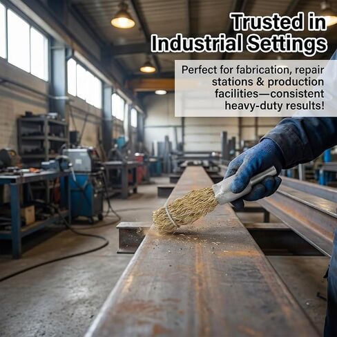 فرشاة سلكية مجعدة من الفولاذ المطلي بالنحاس، أداة متعددة الاستخدامات لإزالة الصدأ والطحن وتلميع الأسطح ضرورية لمحترفي ورشة العمل in Kuwait