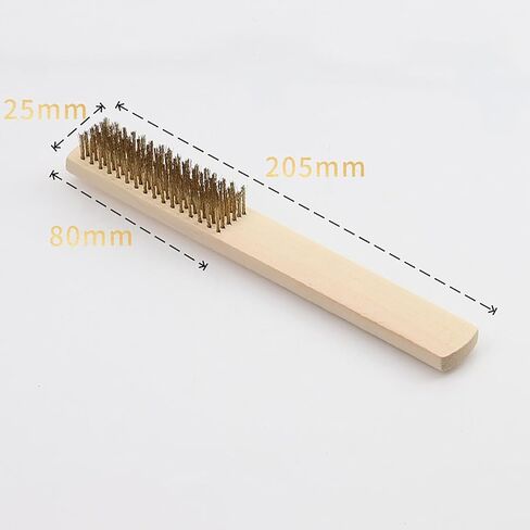 قطعتان من فرشاة تنظيف الملفات بمقبض خشبي، أداة دقيقة لإزالة الصدأ وصيانة الملفات، منظف أسنان محمول من الفولاذ للمحترفين in Kuwait