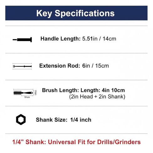 Wire Brush Attachment Kit 38 Pc Drill Brush Set with 1/4" Shank, Quick Release Handle & Extension, Stainless Steel Brass Nylon Brushes for Cleaning, Polishing, Surface Prep On Metal, Wood in Saudi Arabia