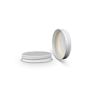 North Mountain Supply 48mm White Metal Lids – Fits 48-400 Jars and Bottles – Pack of 12 – Plastisol Lined, Leak-Proof Seal – Made in USA in Kuwait