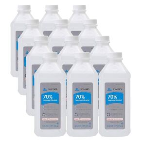 سوان 70% كحول أيزوبروبيلي 16 أونصة (4 عبوات) - كحول مطهر للإسعافات الأولية من جامعة جنوب المحيط الهادئ للعناية بالجروح، وصالون الأظافر، والوشم، والثقب، والتنظيف المنزلي (2) in Kuwait