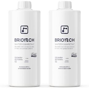 BRIOTECH Sanitizer Disinfectant Hypochlorous, Kill 99.99% of Viruses & Bacteria, Control Mold, Eliminate Odor, Gentle for Nursery & Play Rooms, Food Contact Surface Sanitizer, 1 Gallon Refill in Kuwait