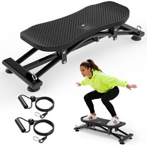 KINMAC Indoor Ski Simulator with Resistance Bands - Balance Board Home Gym Sliding Machine for Full-Body Cardio, Non-Slip Base, Core & Leg Workout Trainer in Saudi Arabia