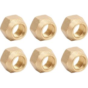 BAFOVY 5/8 Inch Brass Nut, Tube Fitting for Copper Pipes with Strong Erosion Proofing, for Fuel Air Liquid Oil Gas Vacuum Pipelines in Kuwait