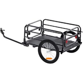 مقطورة دراجة بحد تحميل يبلغ 160 رطلاً: إطار من الفولاذ المطلي بالمسحوق، إطارات مقاس 16 بوصة × 1.75 بوصة، وصلة جر سريعة التحرير، وعاكسات in Kuwait