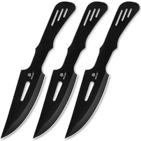 مجموعة سكاكين الرمي من REAT - 3 قطع، سكين رمي شديد التحمل مقاس 10 بوصات مع 440 من الفولاذ المقاوم للصدأ، تتضمن غمدًا للتخزين الآمن، وسكين نينجا كوناي للمنافسة والتدريب والترفيه والهدايا للرجال والنساء in Kuwait