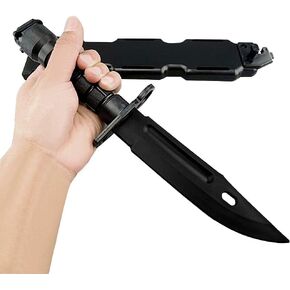 سكين مطاطي تكتيكي، تدريب عسكري ABS بلاستيك خنجر M9 M16 سكاكين ذات نصل ثابت مجموعة نموذج غمد من أجل Airsoft GunToy فنون الدفاع عن النفس التظاهر باللعب التنكرية لعبة المرح للهالوين in Kuwait