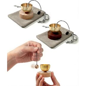 2PCS Mini Singing Bowl Set, Sound Bowls Meditation Set for Healing Relaxation, Mindfulness, Chakra Healing, Stress Relief, Self-regulation, Gifts for Women and Men in Kuwait